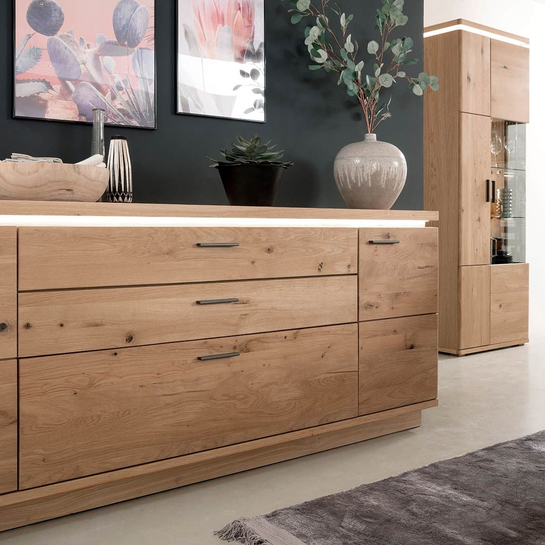 MCA Barcelona Sideboard mit Beleuchtung 180x44x84cm
