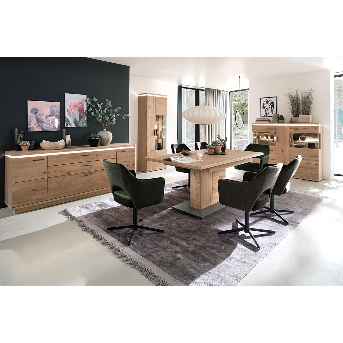 MCA Barcelona Sideboard mit Beleuchtung 210x44x84cm