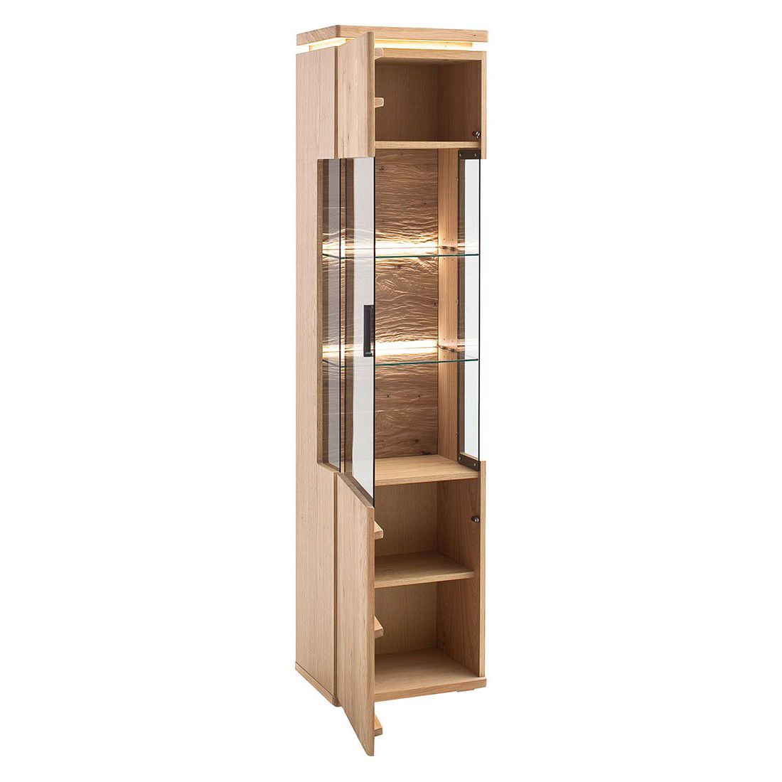 MCA Barcelona Vitrine mit Beleuchtung 50x37x204cm