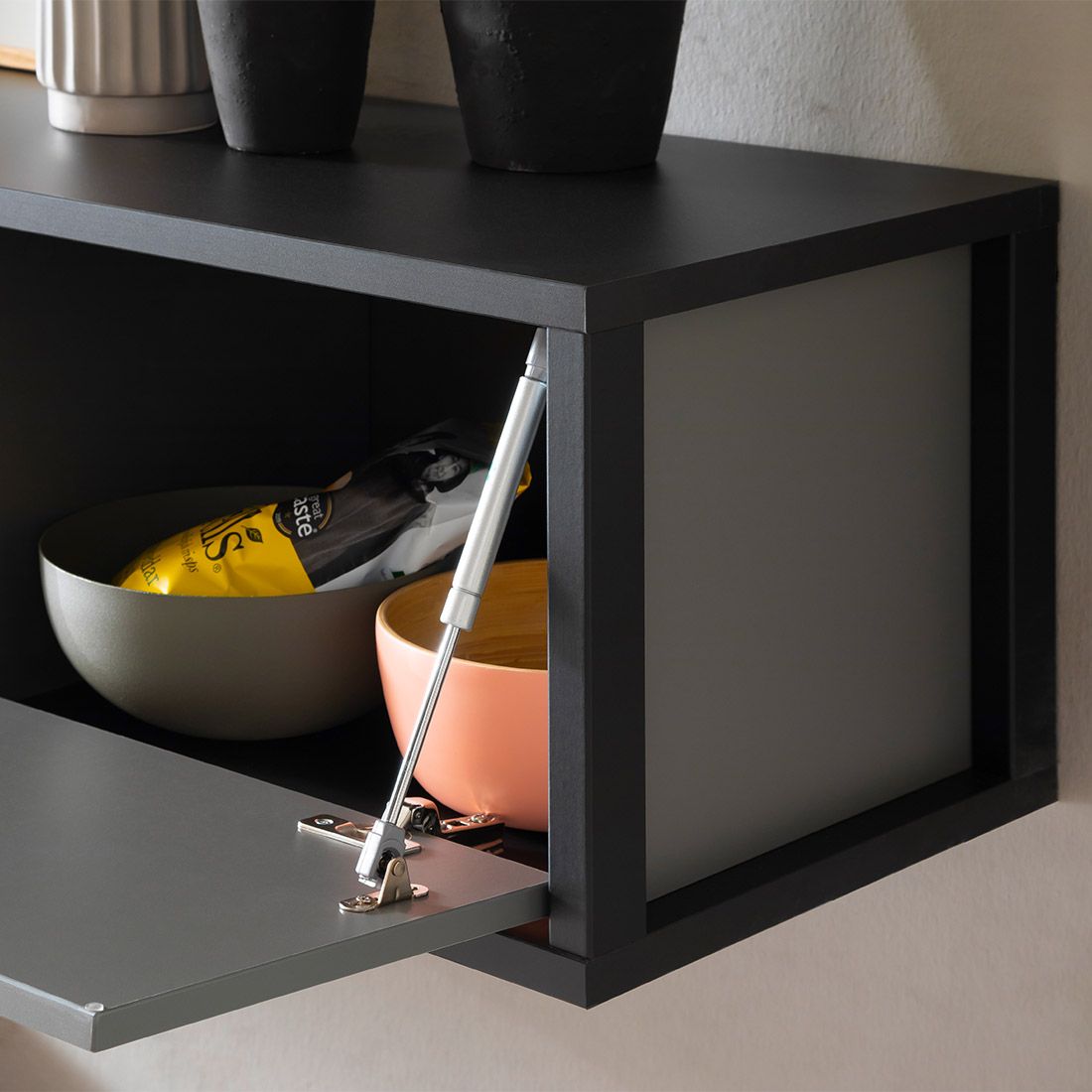 MCA Luxor Wandregal mit Beleuchtung 156x37x34cm