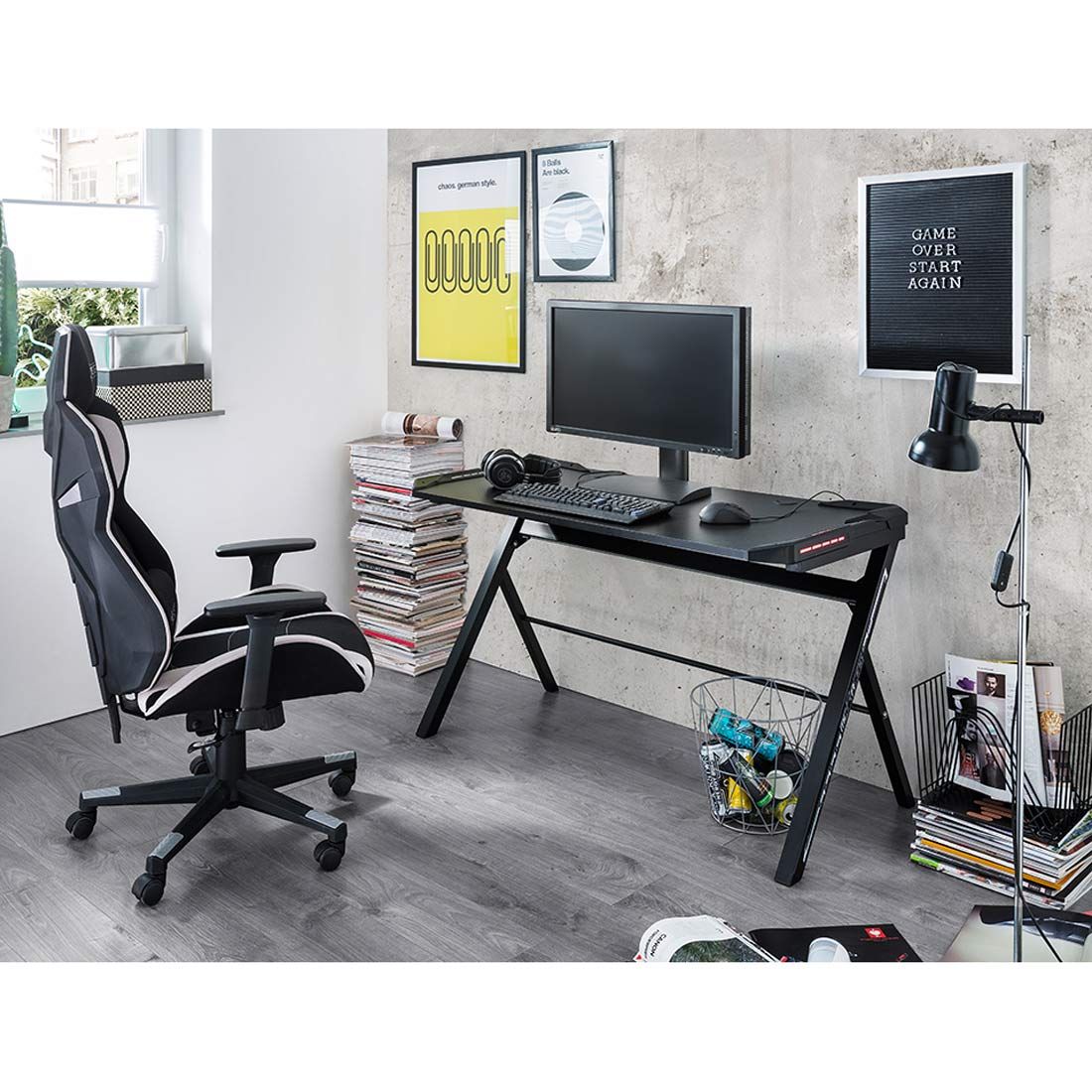 MCA mcRacing Gaming-Schreibtisch 120x60x73cm