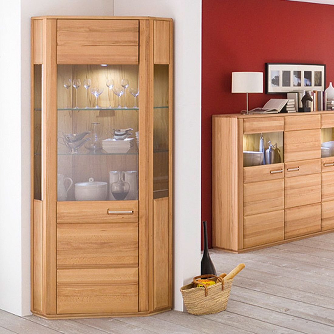 MCA Sena Eckvitrine 69x69x209cm