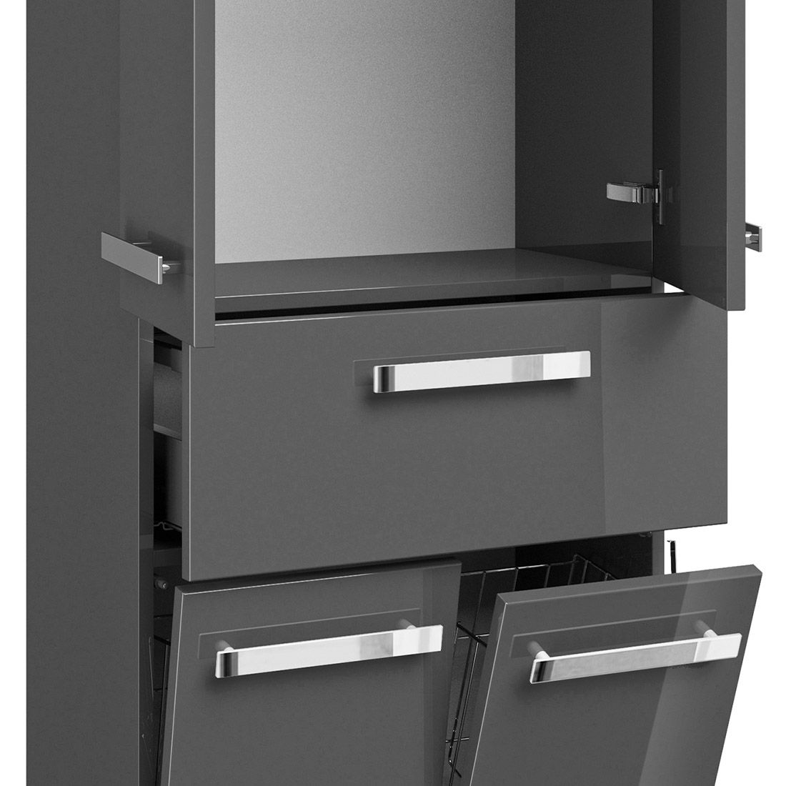 Pelipal Fokus 4005 Hochschrank mit Wäschekipper 60x33x168cm