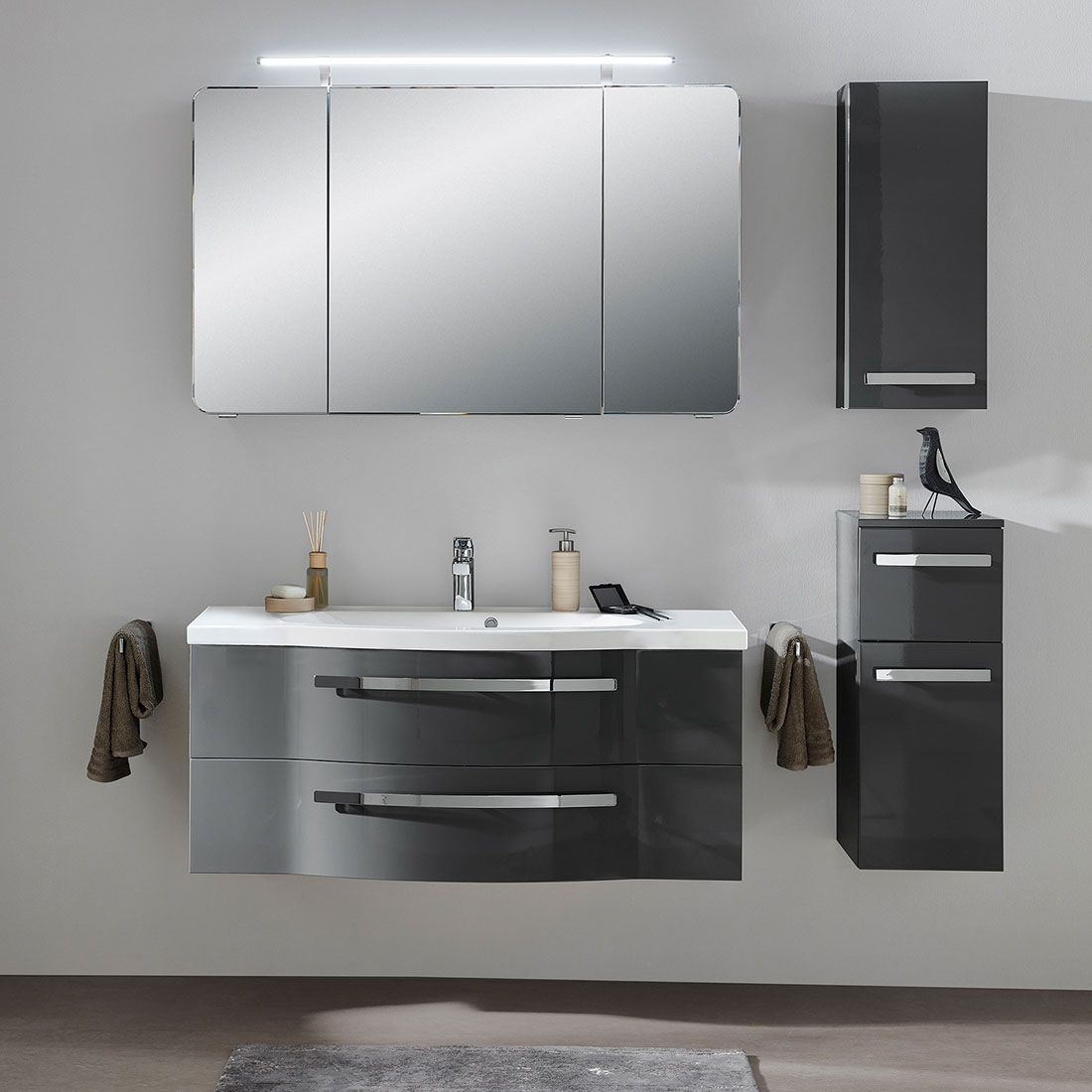 Pelipal Fokus 4005 Spiegelschrank mit LED-Beleuchtung 120x17x72cm