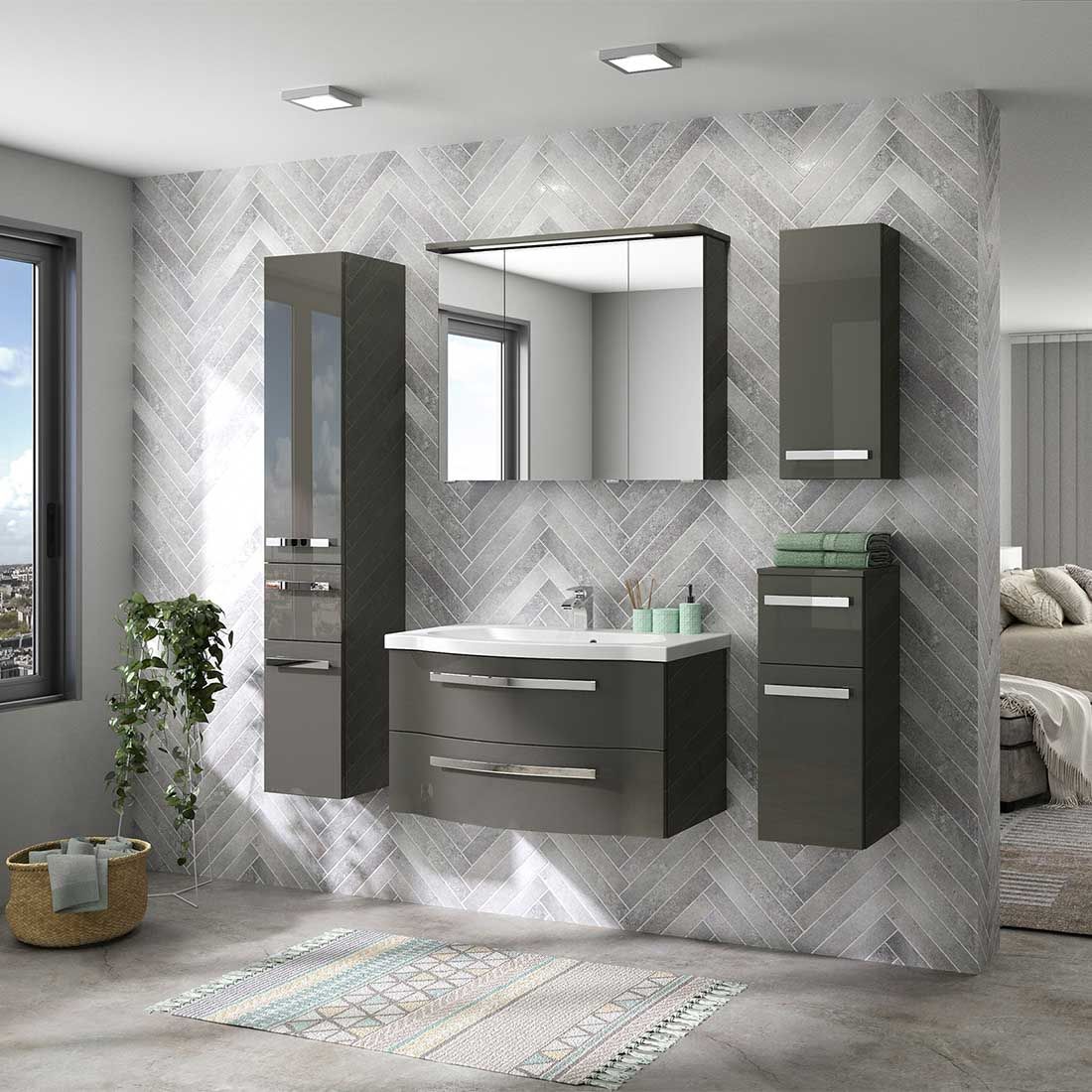 Pelipal Fokus 4005 Spiegelschrank mit LED-Beleuchtung 90x17x72,2cm