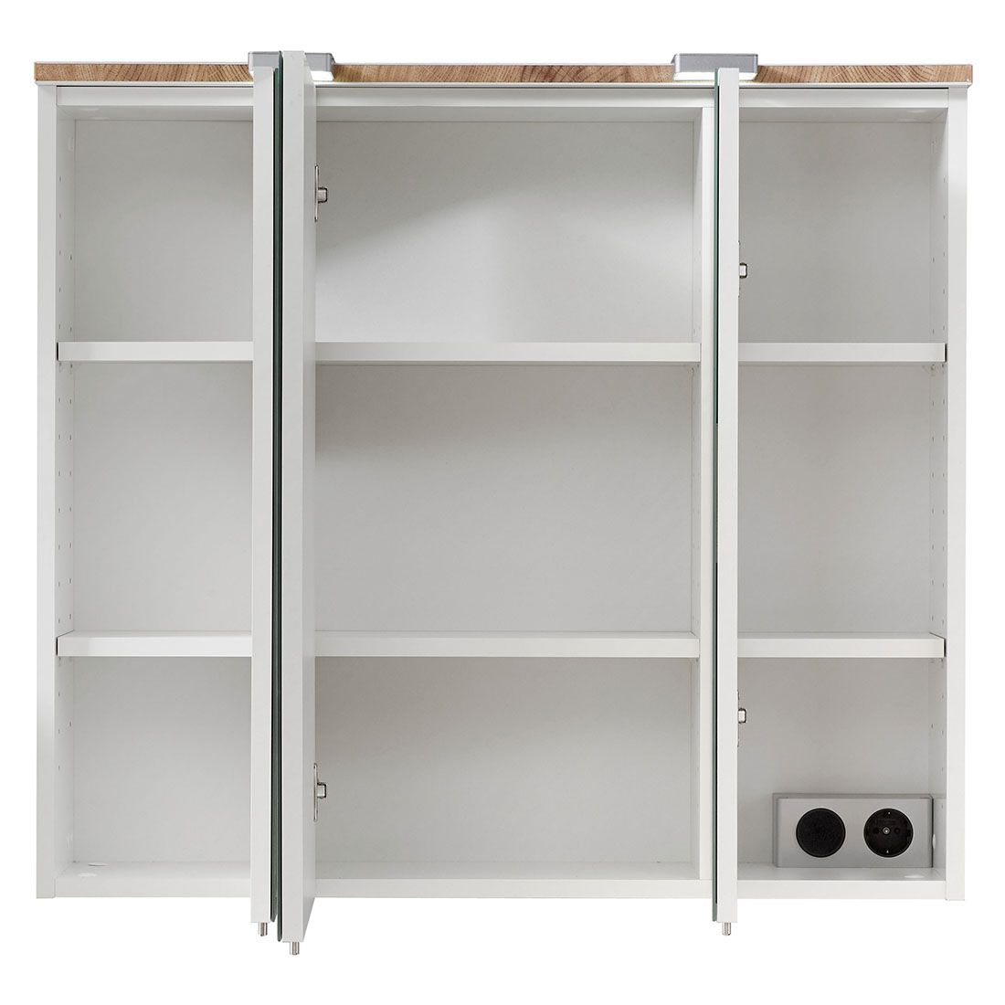 Pelipal Quickset 931 Spiegelschrank mit Beleuchtung 80x20x70cm Weiß/Eiche