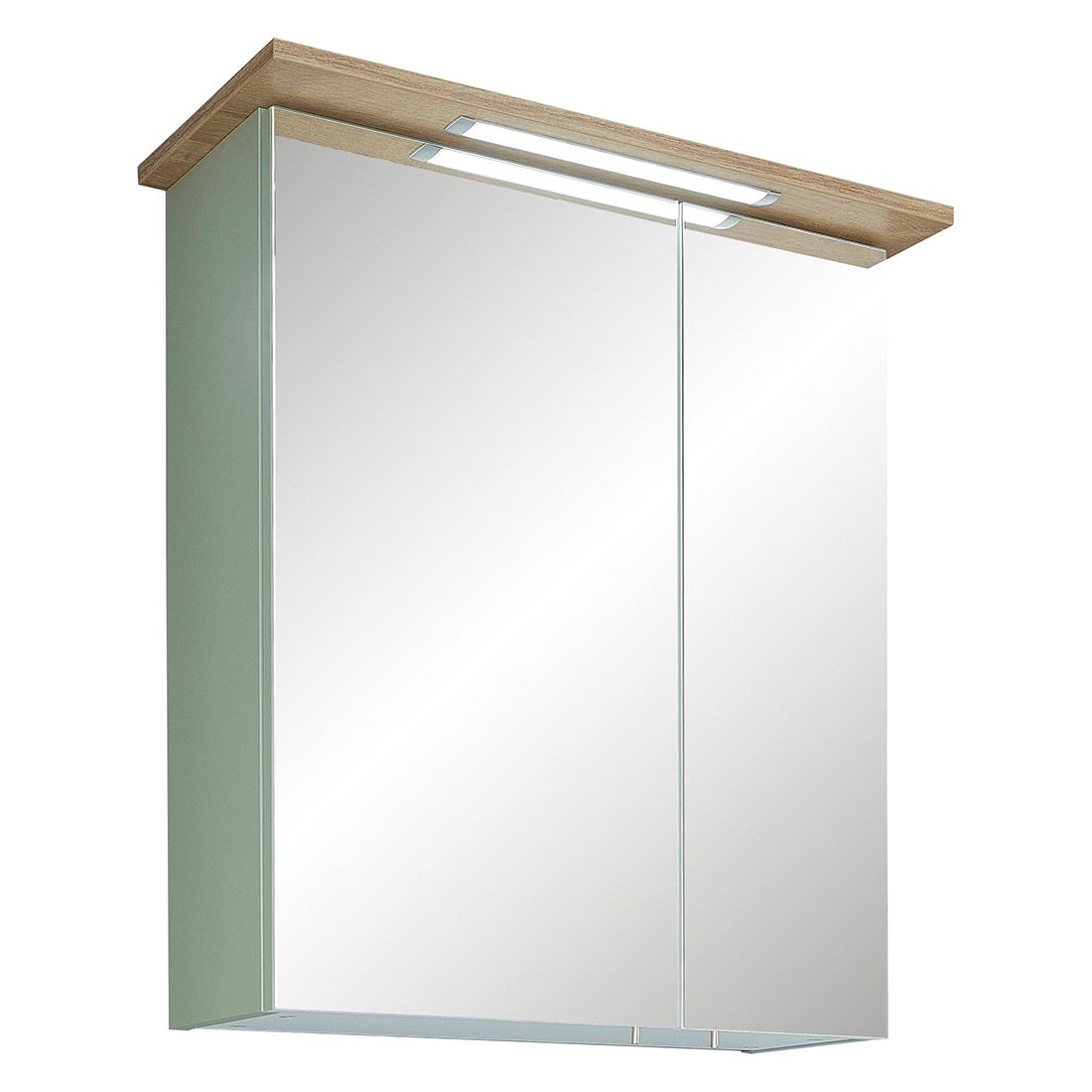 Pelipal Quickset 963 Spiegelschrank mit Beleuchtung 60x20x72cm  Salbei/Riviera Eiche | Spiegelleuchten