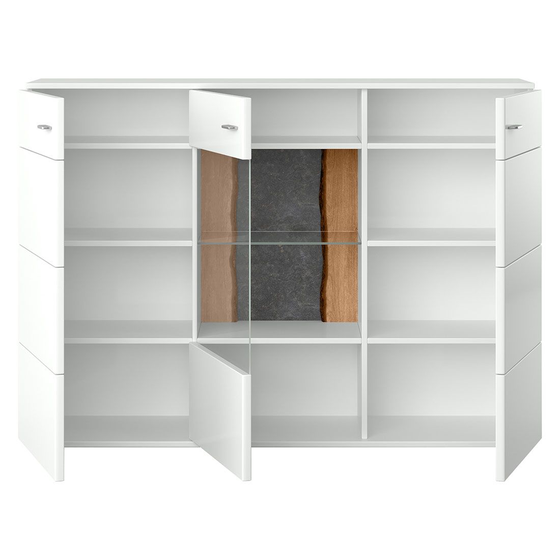 set one Tacoma Highboard 180x43x127cm