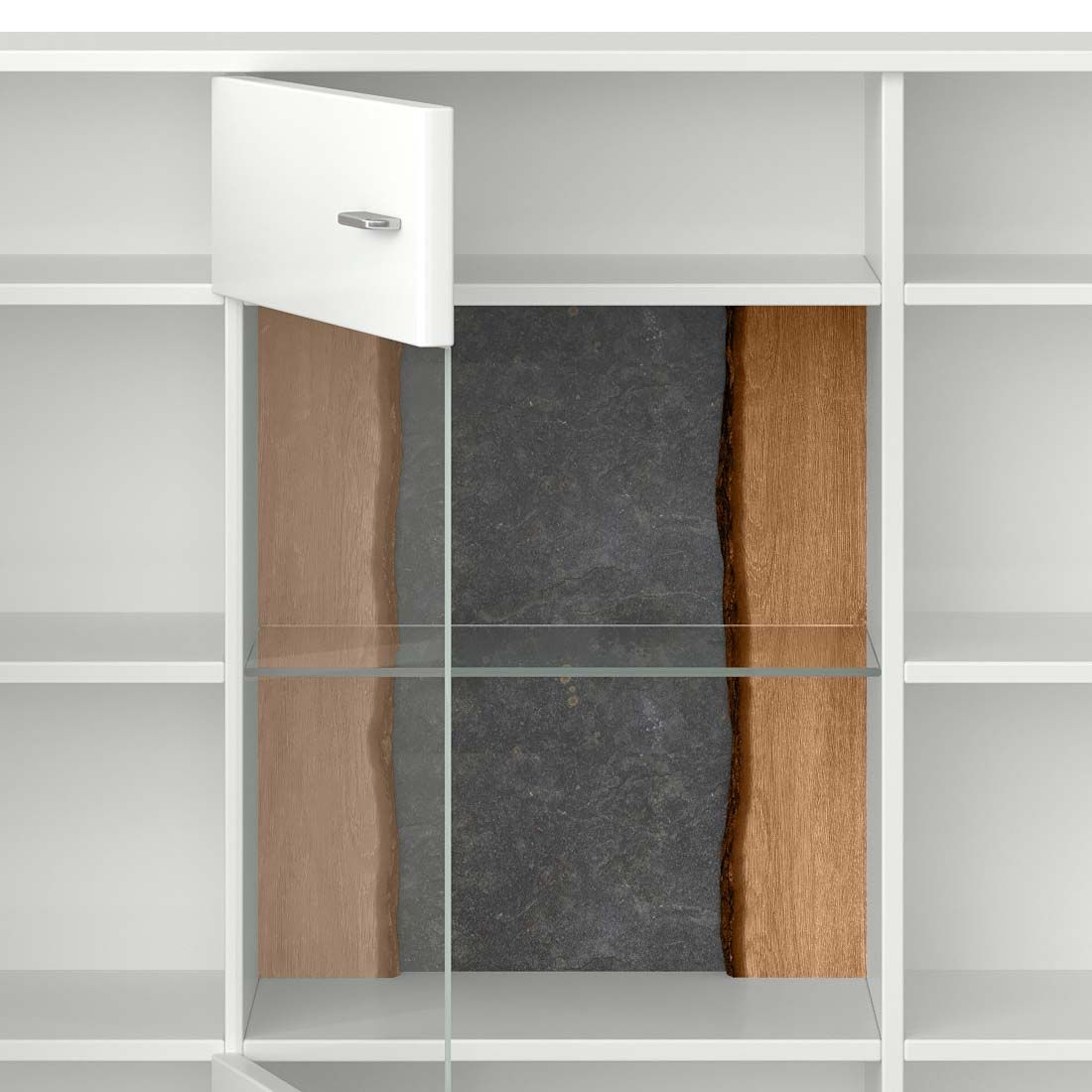 set one Tacoma Highboard 180x43x127cm
