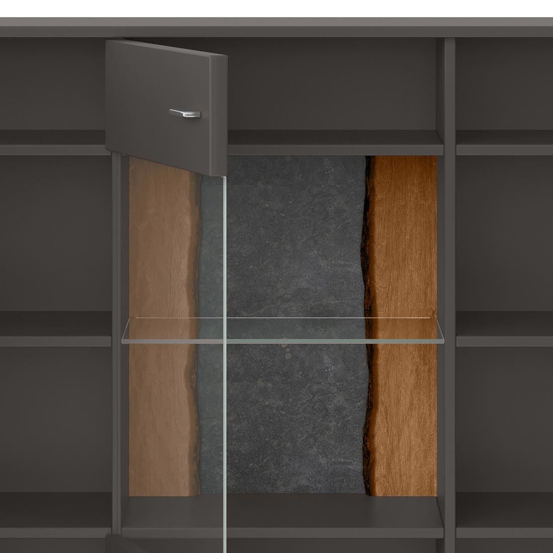 set one Tacoma Highboard 180x43x127cm