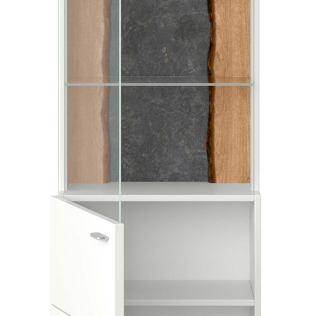set one Tacoma Vitrine 60,1x37,2x207,4cm