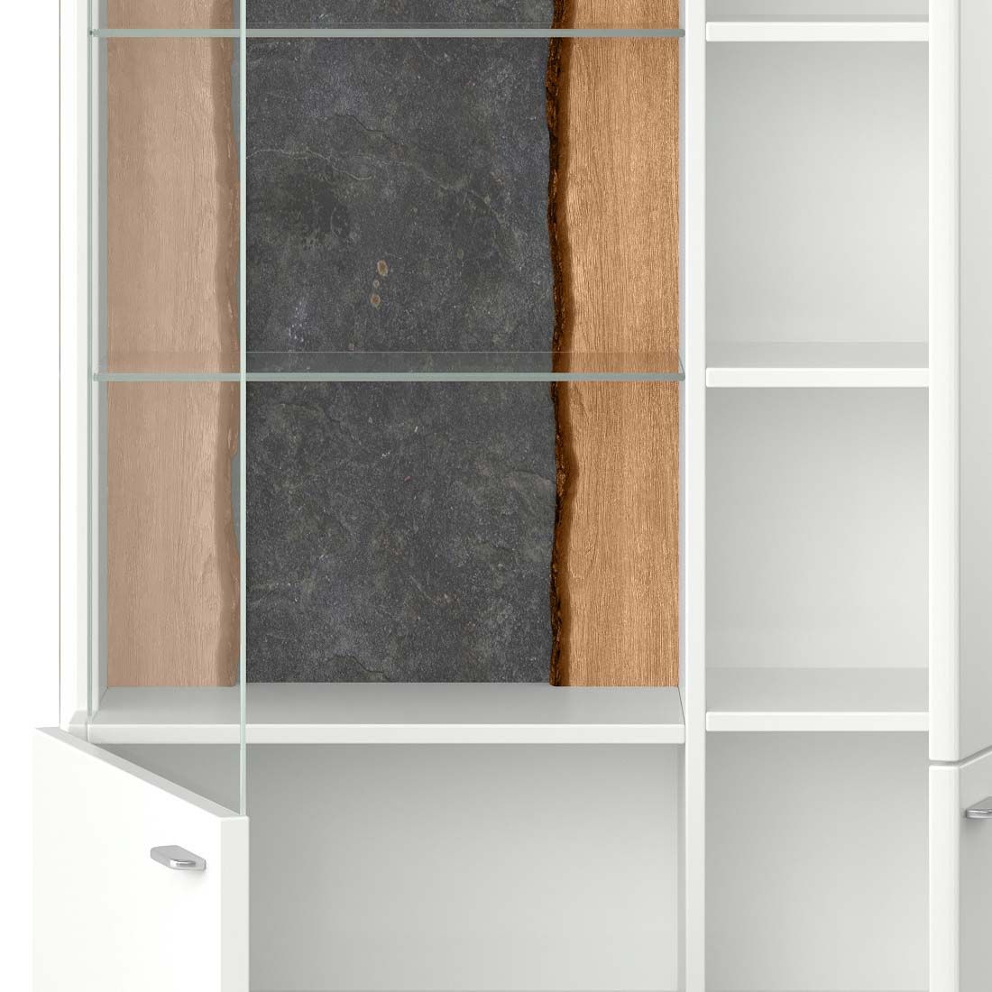 set one Tacoma Vitrine 90,1x37,2x207,4cm