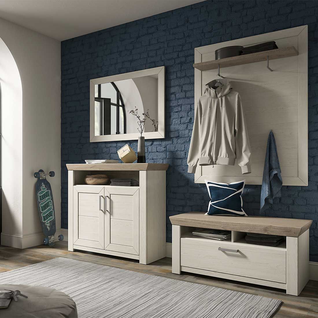 set one York Garderobenpaneel 100x26,6x130cm
