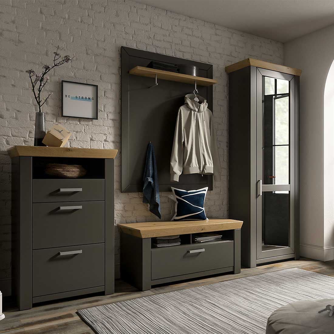 set one York Garderobenschrank 74,5x42,2x206,6cm