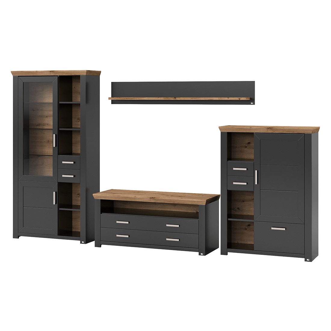 set one York Highboard 104,5x42,2x142,6cm