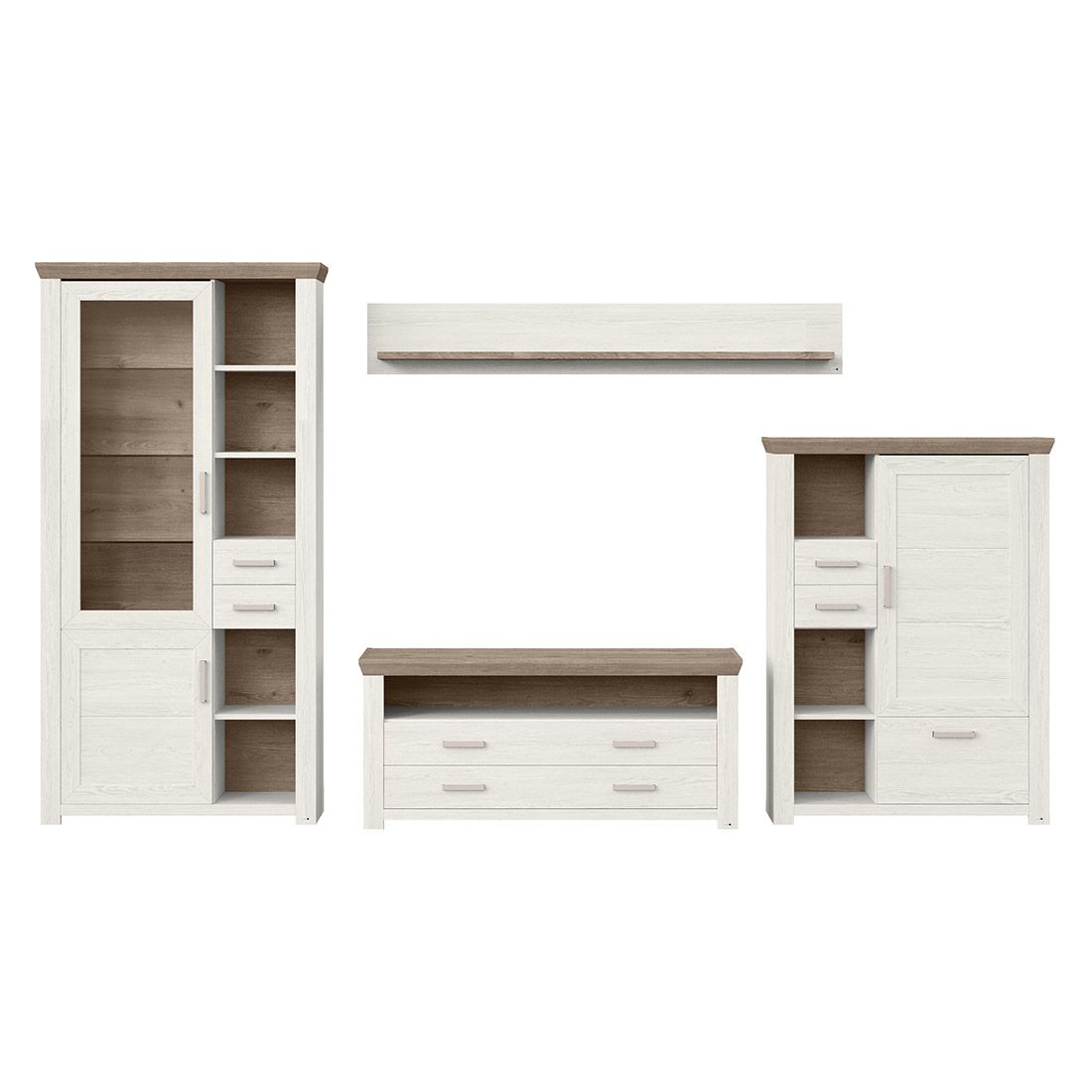 set one York Highboard 104,5x42,2x142,6cm