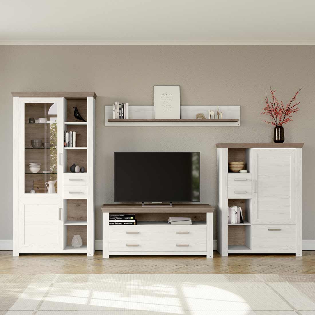 set one York Highboard 104,5x42,2x142,6cm