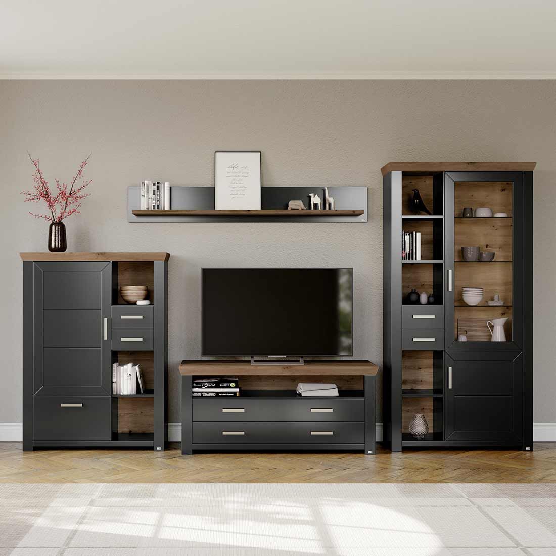 set one York Highboard 104,5x42,2x142,6cm