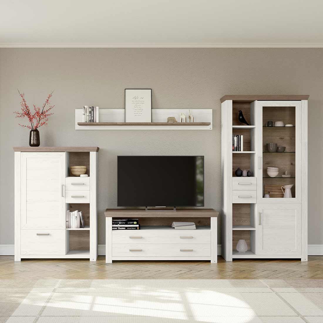 set one York Highboard 104,5x42,2x142,6cm