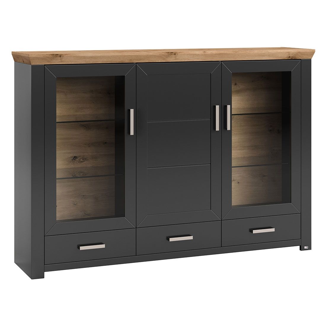 set one York Highboard 184,1x44,2x126,6cm