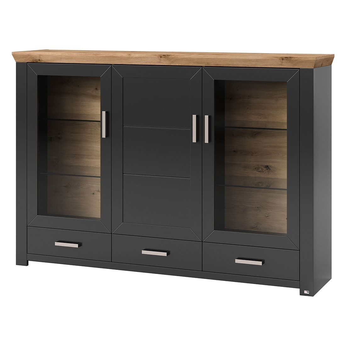 set one York Highboard 184,1x44,2x126,6cm