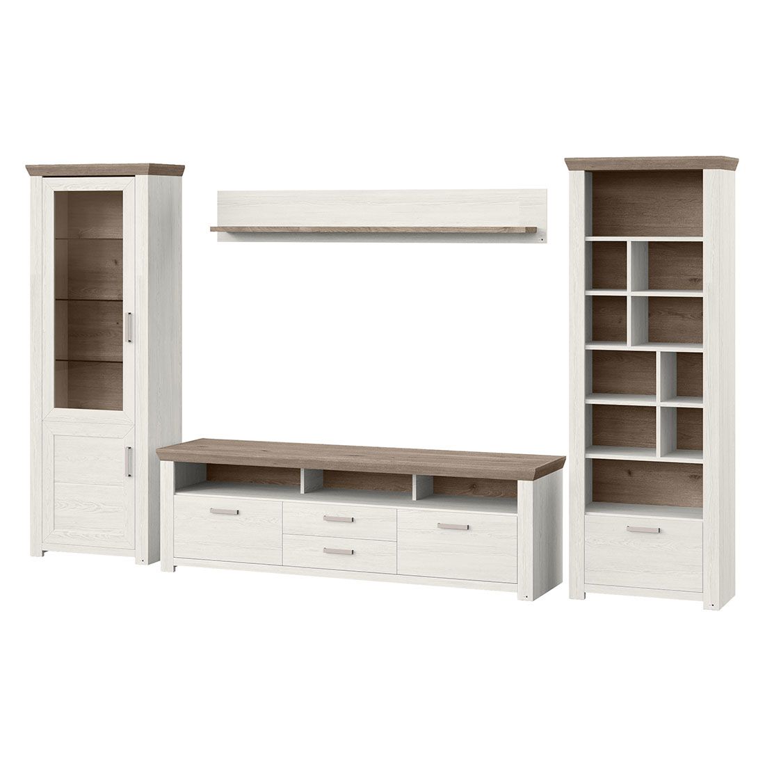 set one York Standregal 74,5x42,2x206,6cm