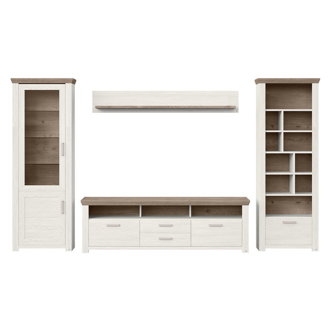 set one York Standregal 74,5x42,2x206,6cm