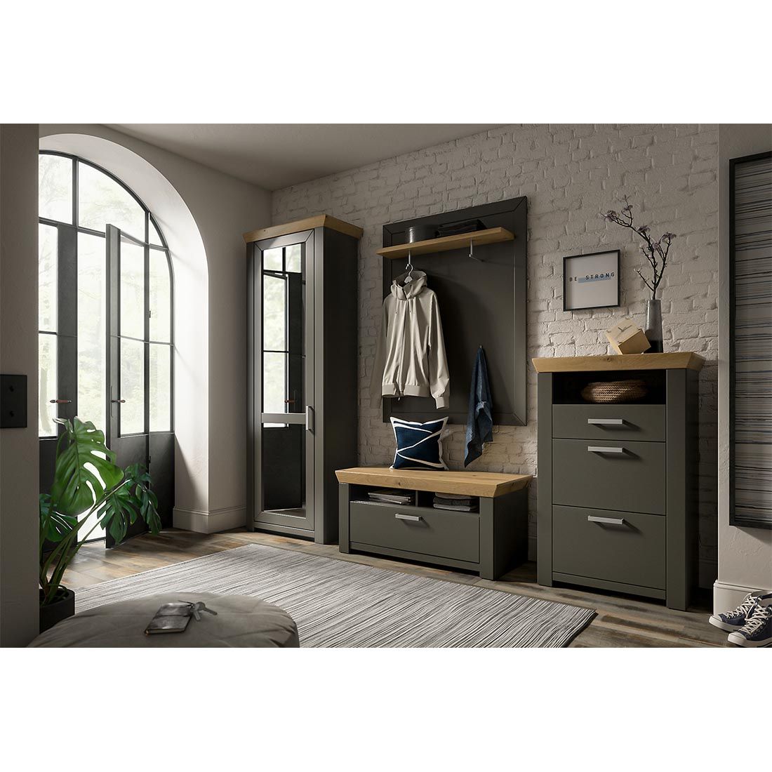 set one York Schuhschrank 74,5x42,2x108,2cm