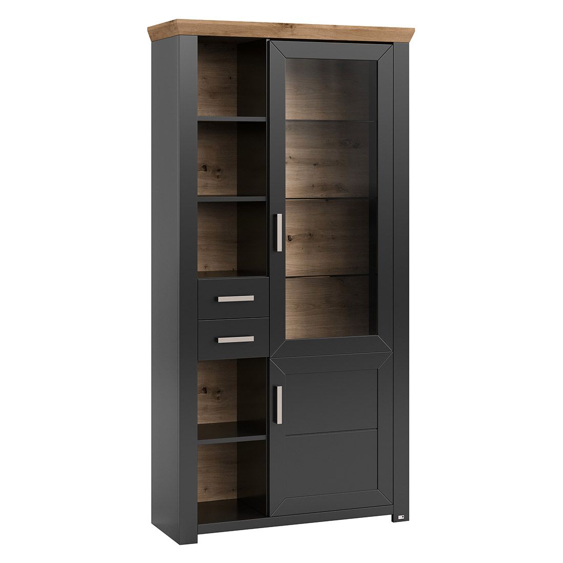 set one York Vitrine 104,5x42,2x206,6cm