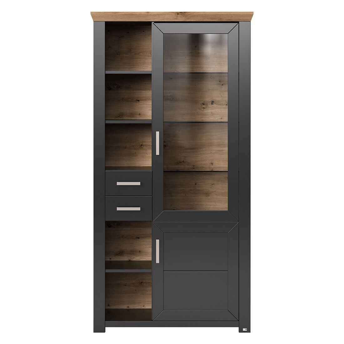 set one York Vitrine 104,5x42,2x206,6cm