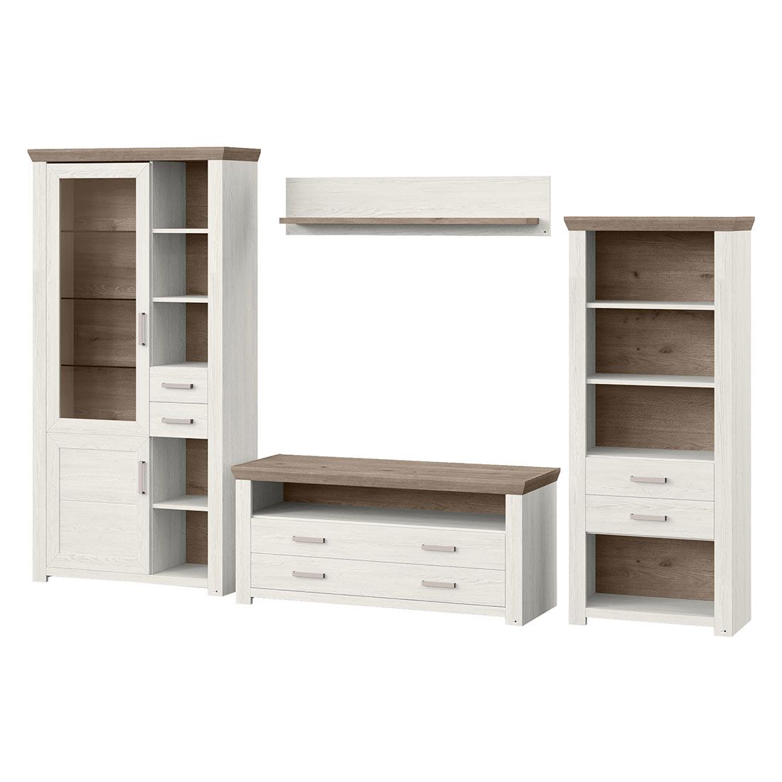 set one York Vitrine 104,5x42,2x206,6cm