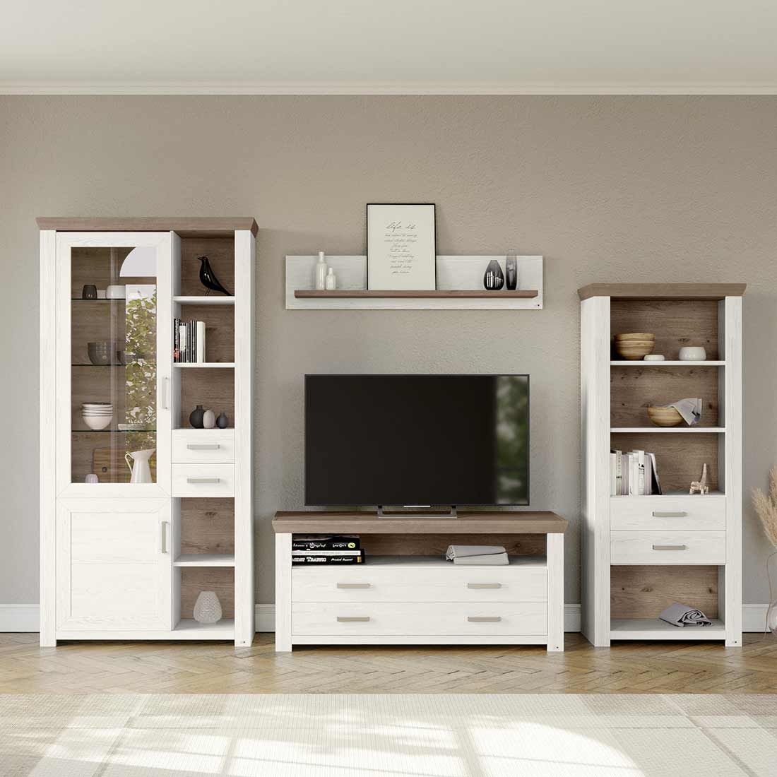 set one York Vitrine 104,5x42,2x206,6cm