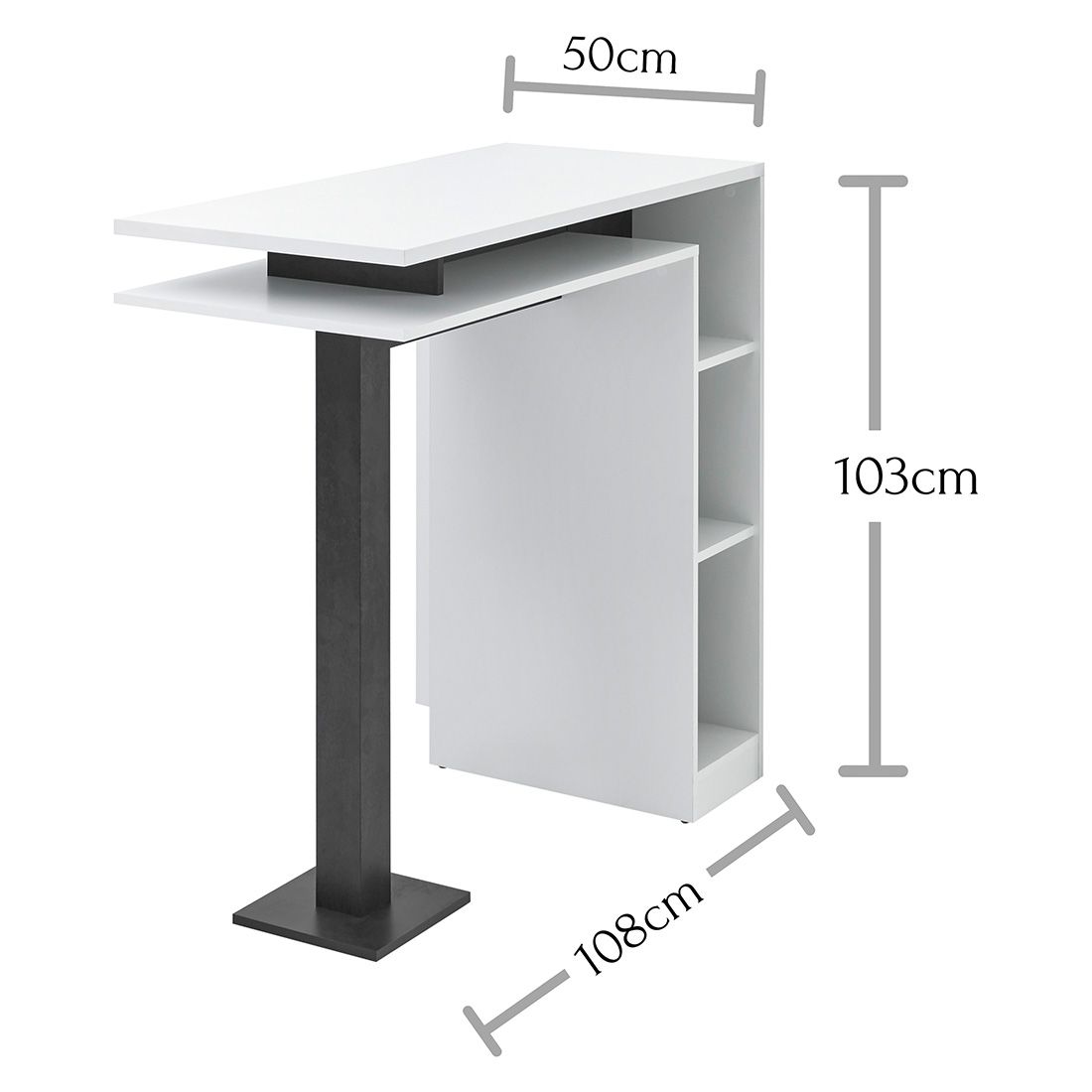 STOLKOM Bay Bartisch 108x50x103cm