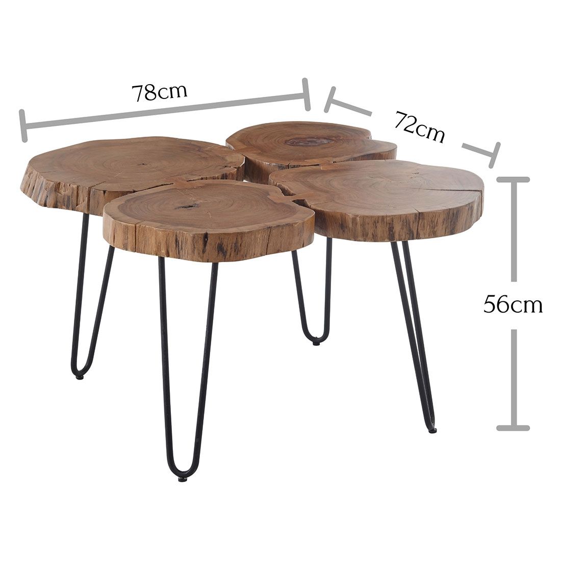 STOLKOM Cole Mini Couchtisch 78x72cm