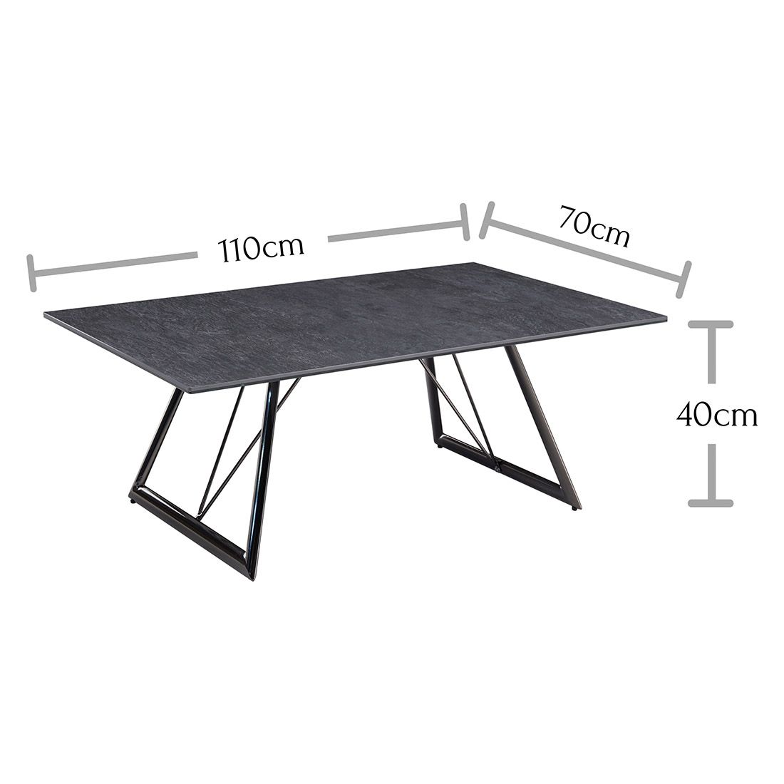 STOLKOM Evina Couchtisch 110x70cm