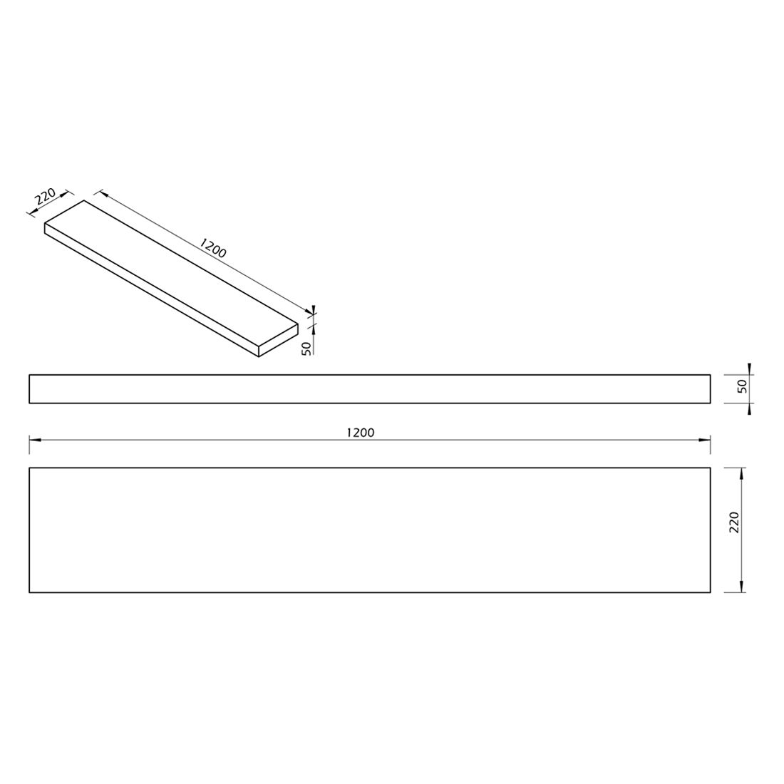 TEMAHOME Balda Wandboard 120x22x5cm