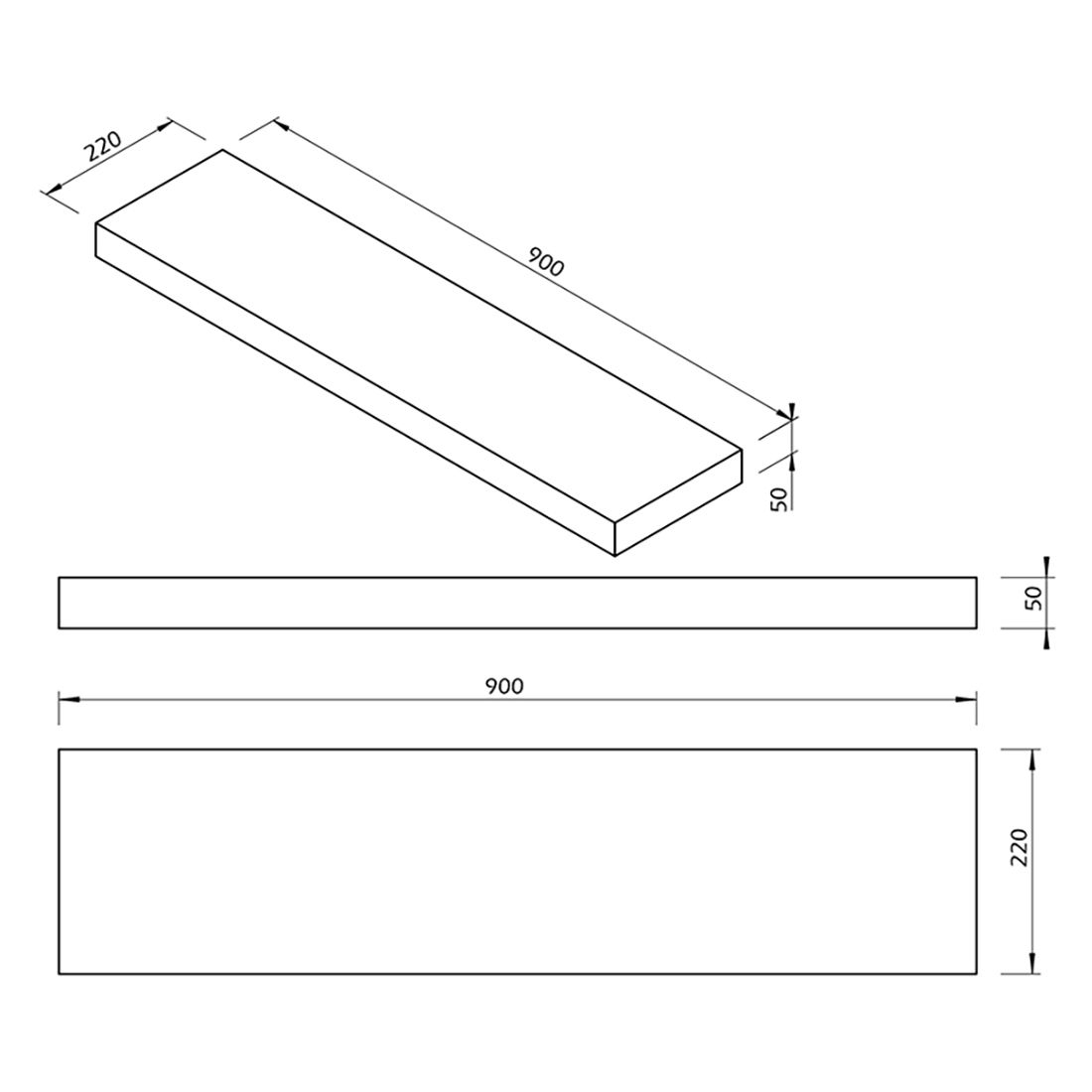 TEMAHOME Balda Wandboard 90x22x5cm