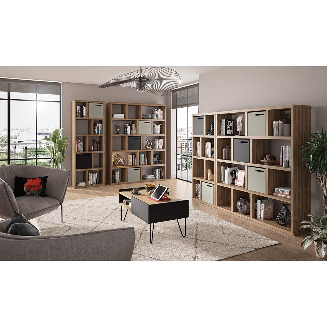 TEMAHOME Berlin Standregal 150x34x159cm