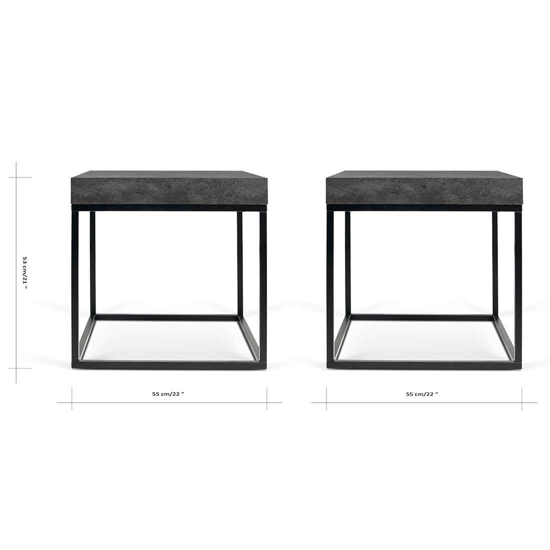 TEMAHOME Petra 55 Concrete Beistelltisch 55x55x38cm
