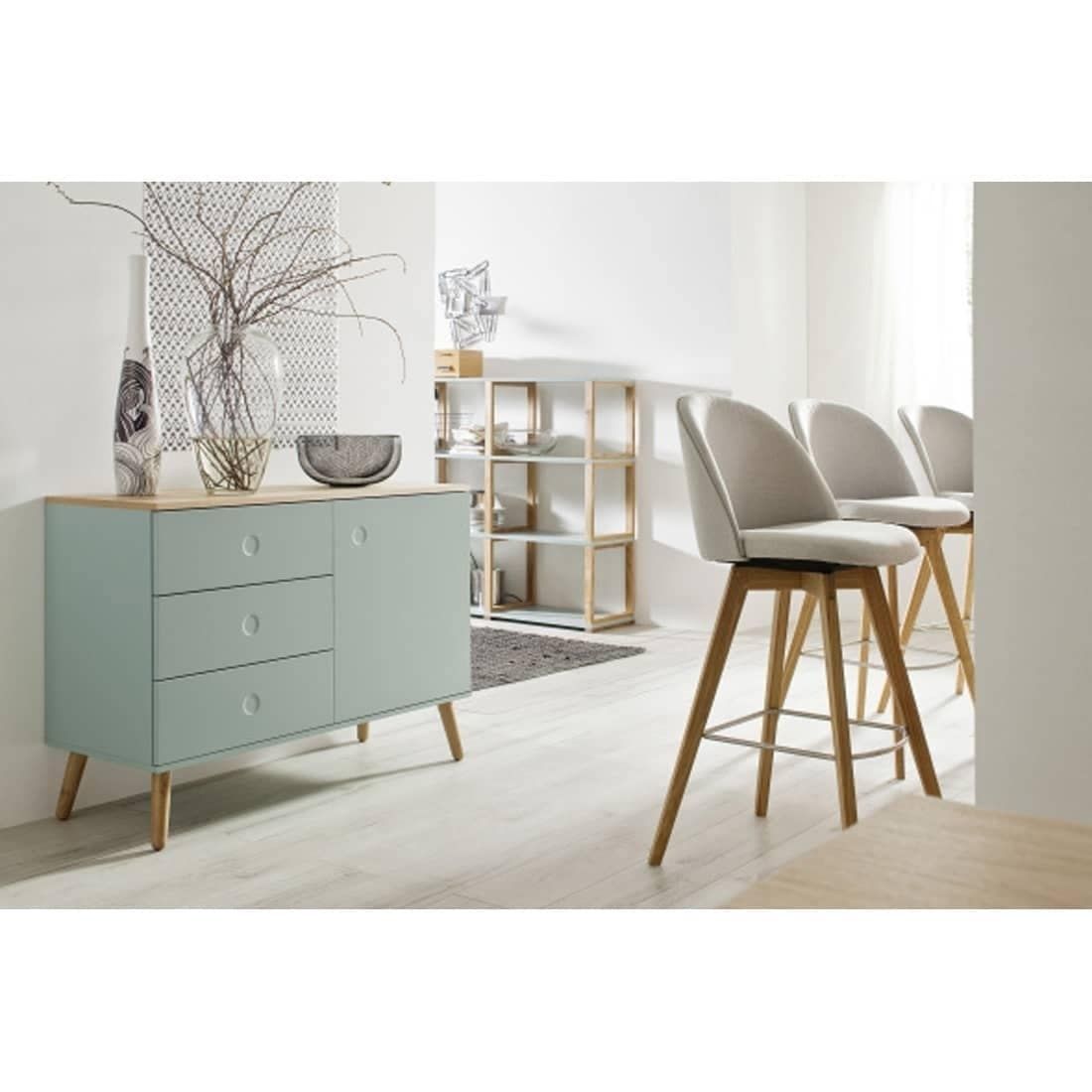 Tenzo Dot Sideboard 109x43x79cm Salbeigrün/Eiche