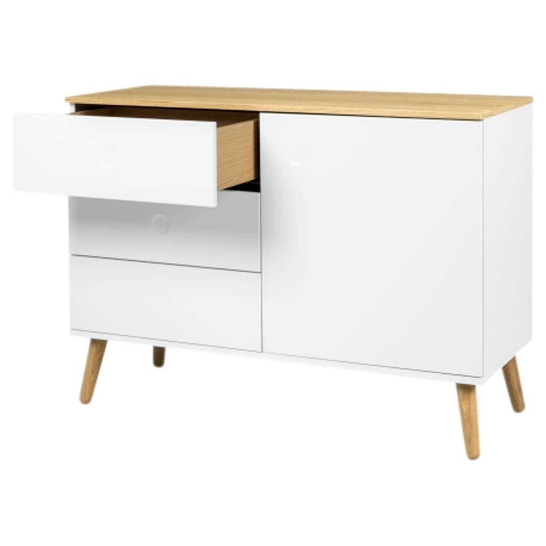 Tenzo Dot Sideboard 109x43x79cm Weiß/Eiche