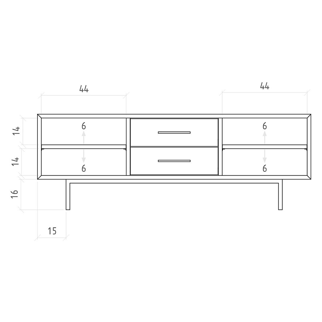 The Beds Abies Lowboard 144x45x50cm