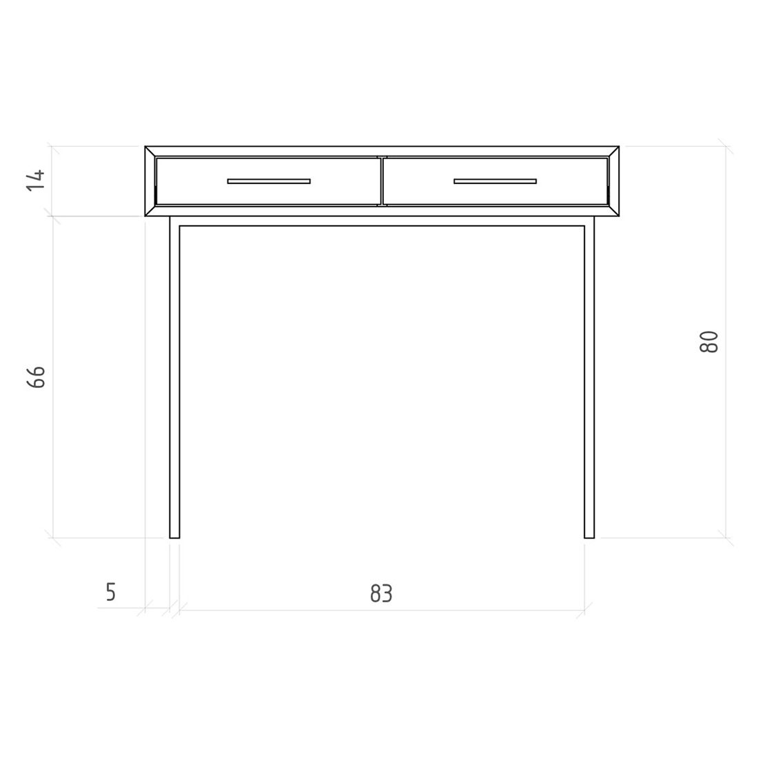 The Beds Abies Konsole 97x45x80cm