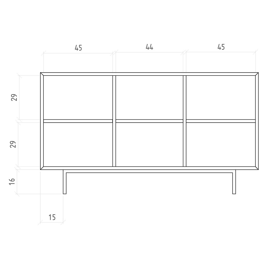 The Beds Abies Sideboard  144x45x80cm