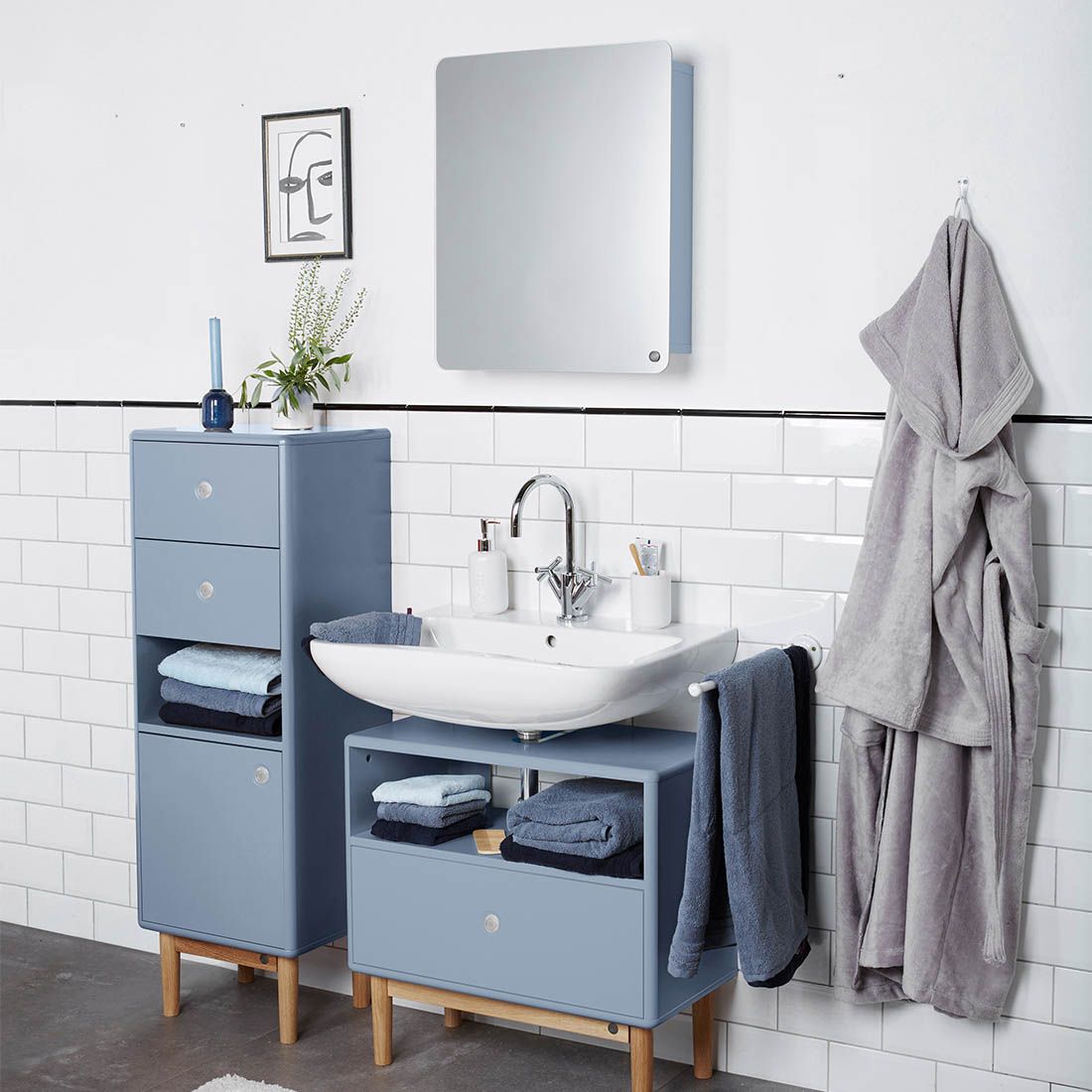 TOM TAILOR HOME Color Bath Midischrank mit Fußgestell 40x33,5x118,5cm