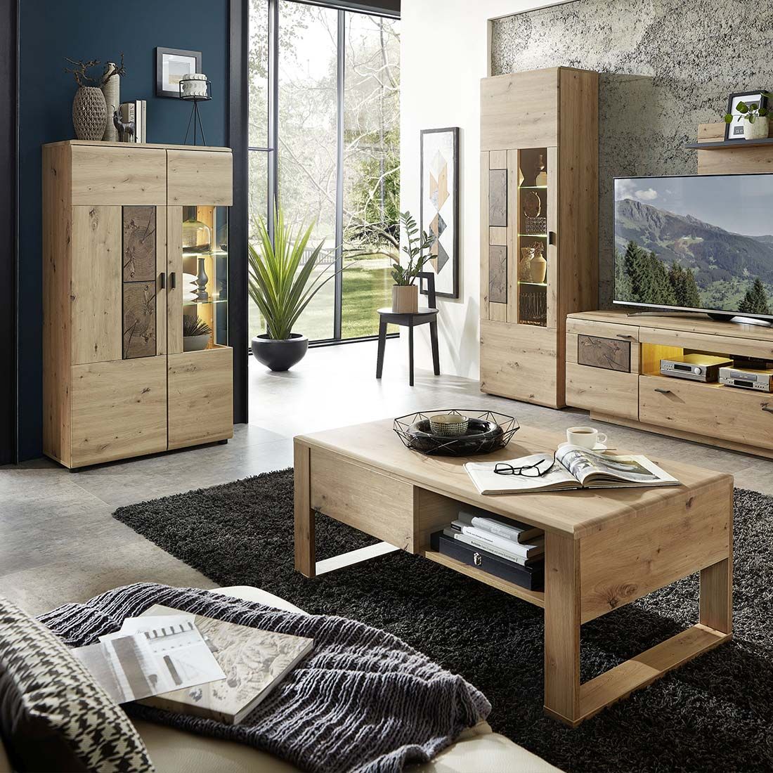 Wohnconcept Madera Vitrine 65x37x201cm