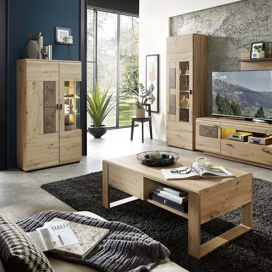 Wohnconcept Madera II Vitrine 80x37x148cm