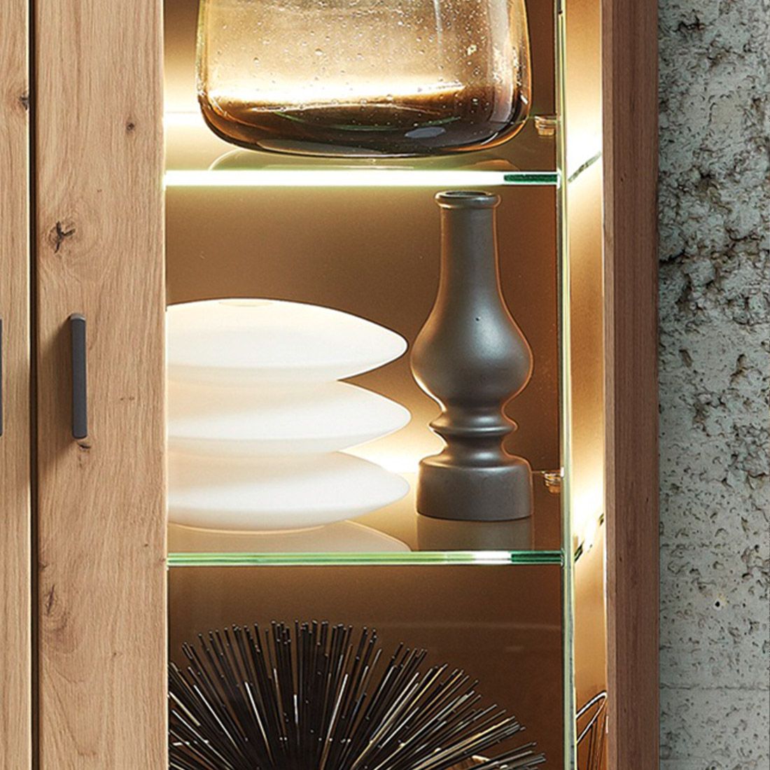 Wohnconcept Madera II Vitrine 80x37x148cm