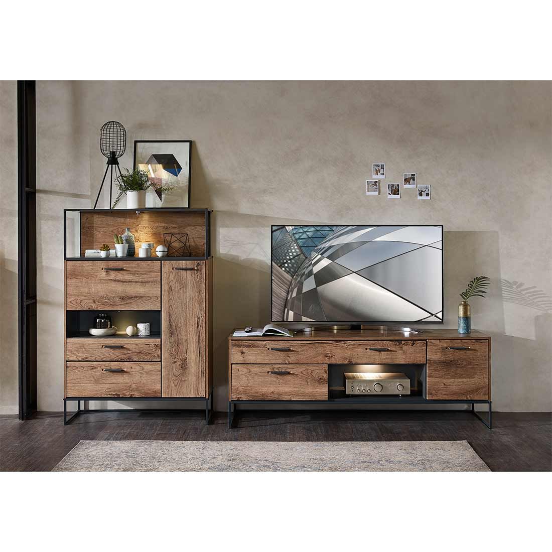 Wohnconcept Manhattan Vitrine 110x38x148cm