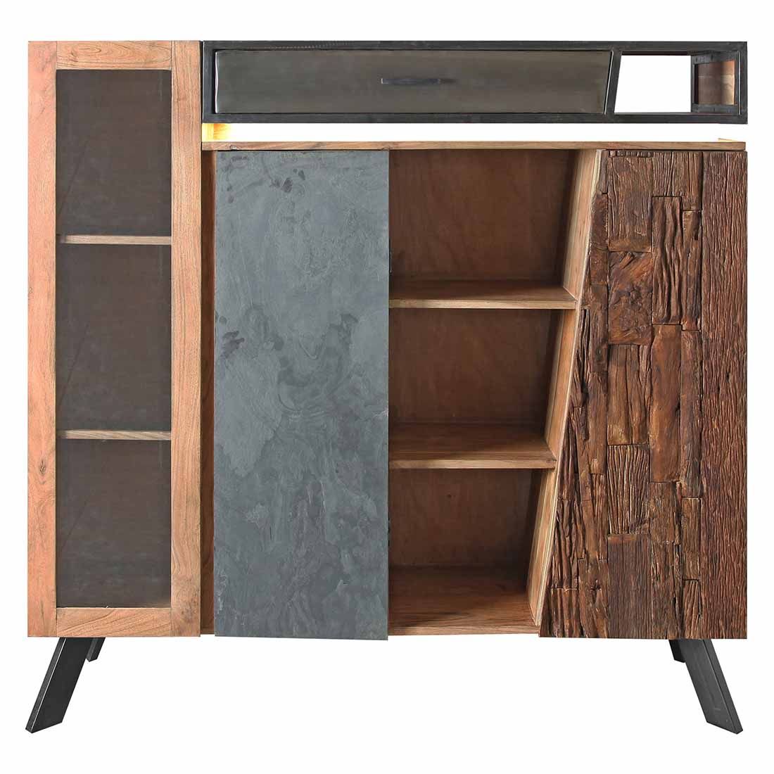 Wolf Möbel Stadium Highboard mit Beleuchtung 145x40x140cm